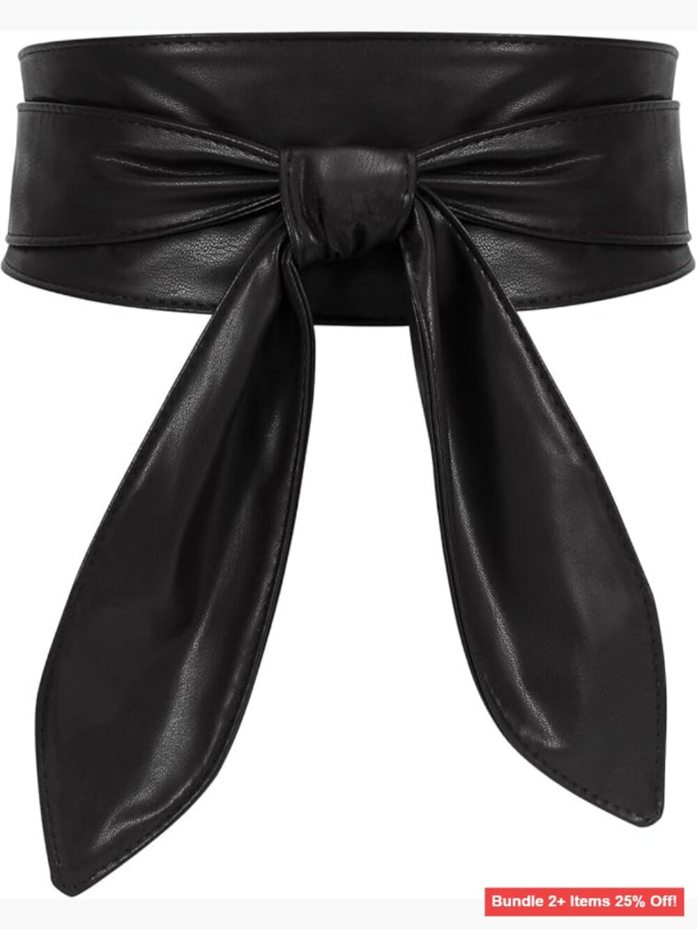 Wide Obi Belt Faux Leather Wrap Waistband Knotted Cinch for Dresses